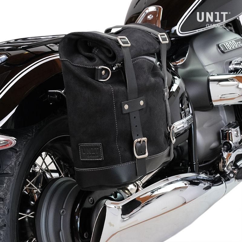 Unitgarage / ユニットガレージ Waxed suede Side Pannier + R18 frame for Fishtail exhaust | U202-3401