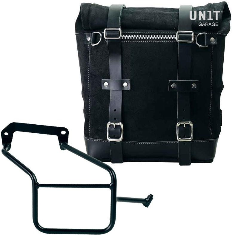 Unitgarage / ユニットガレージ Waxed suede side pannier Scram 22L-30L + Right Subframe Aprilia Tuareg 660 | U202-3600DX