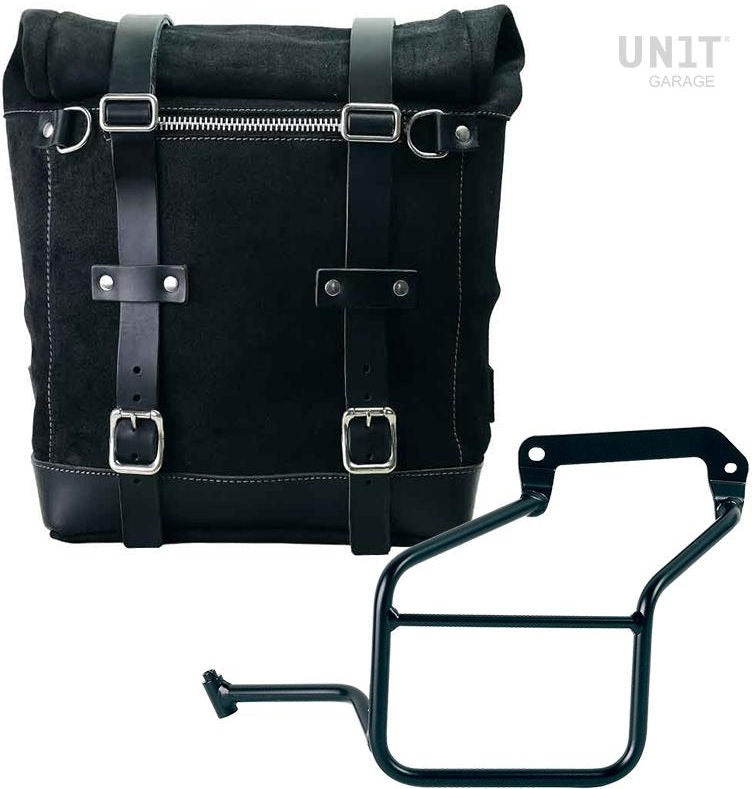 Unitgarage / ユニットガレージ Waxed suede side pannier Scram 22L-30L + Left Subframe Aprilia Tuareg 660 | U202-3600SX