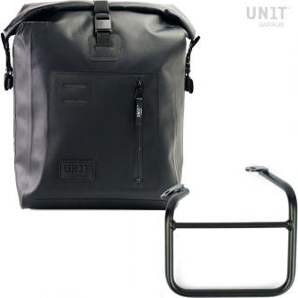 Unitgarage / ユニットガレージ Khali side pannier in TPU + Left frame for Ducati Scrambler 1100 with double exhaust on the right | UG001-1009SX