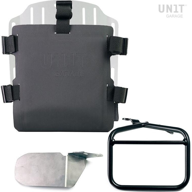 Unitgarage / ユニットガレージ Aluminum bag holder with adjustable front in Hypalon and Quick Release System + subframe | UG007-U000-1007DX