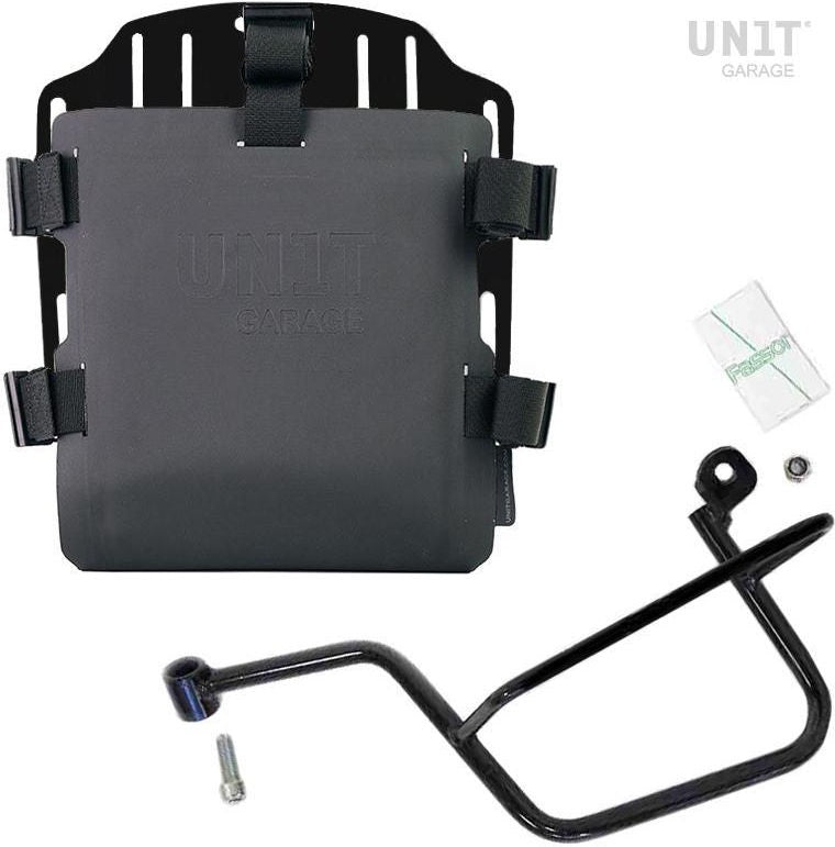 Unitgarage / ユニットガレージ Aluminum bag holder with adjustable front in Hypalon and Quick Release System + subframe | UG007-U000-2213SX