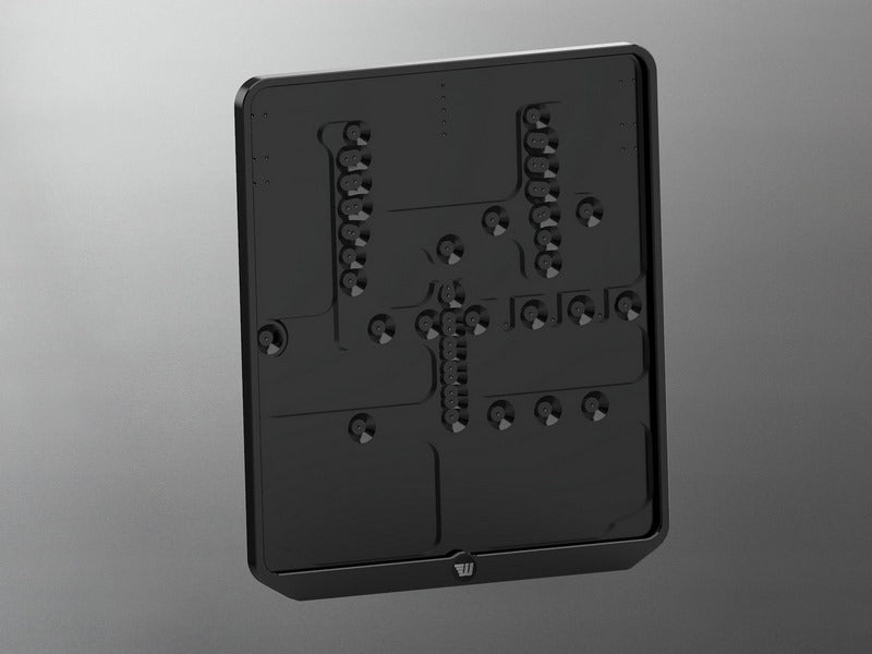 Wunderkind / ワンダーカインド ナンバープレートフレーム ナンバープレートライトなし (180x200mm/ブラック) | 106423-A97-F15