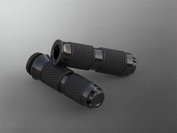 Wunderkind (ワンダーカインド) グリップセット1Harley ride by wire デザイン 'クラウン' ブラック| 106531-F15