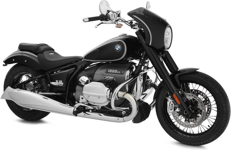 Wunderlich / ワンダーリッヒ cockpit fairing »Rock ’n‘ Roll« - Blackstorm Metallic - white striped | 18000-012