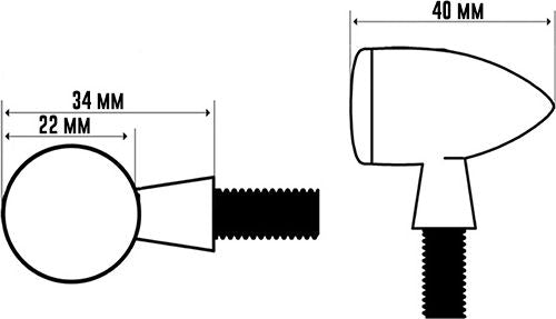 WUNDERLICH / ワンダーリッヒ ハイサイダーリアライトブレーキライトアポロバレットインジケーターセット - ブラック | 18000-100