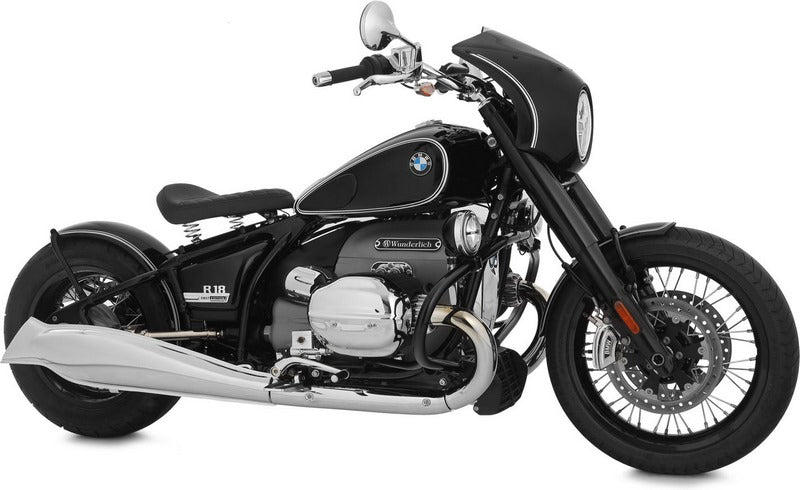 Wunderlich / ワンダーリッヒ Front fender »RockBob« - Blackstorm Metallic - white striped | 18090-003