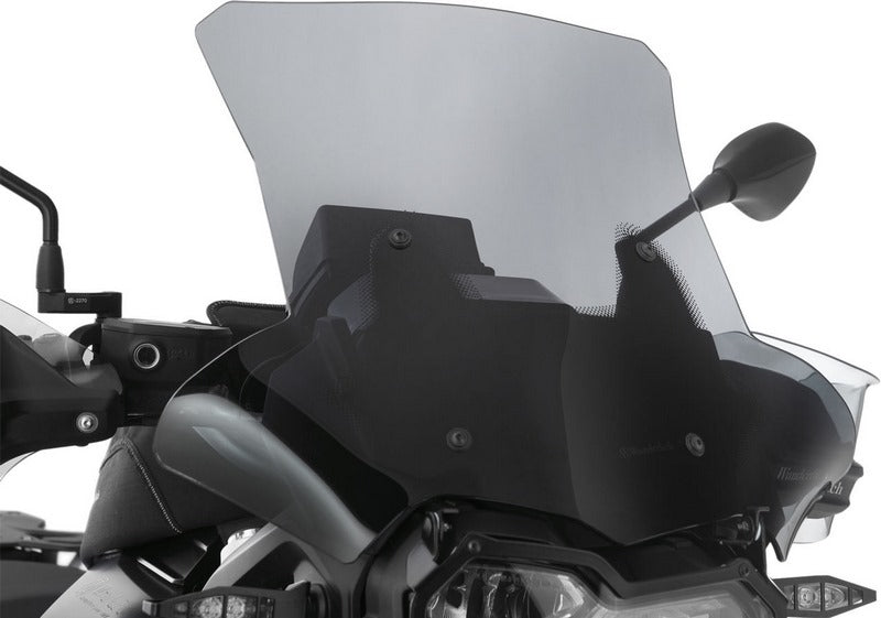 Wunderlich windshield»MARATHON« - Carrier long (160mm) - smoked grey | 20230-105