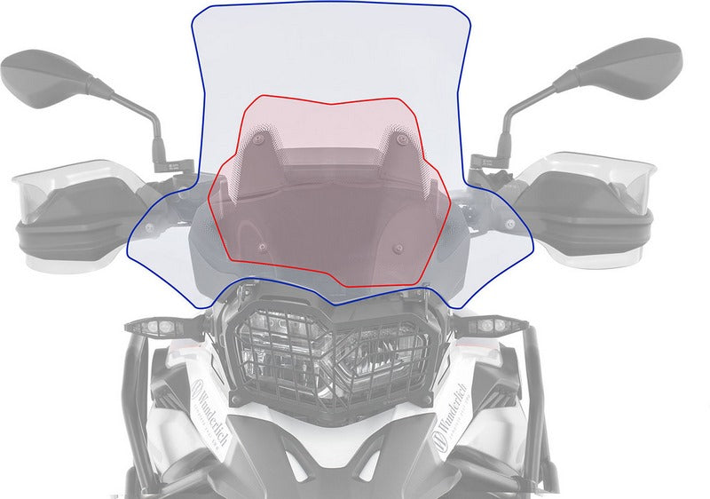 Wunderlich windshield»MARATHON« - Carrier short (115mm) - smoked grey | 20230-205