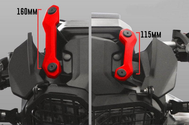 Wunderlich Windscreen»EXTREME« - Carrier long (160mm) - smoked grey | 20230-305