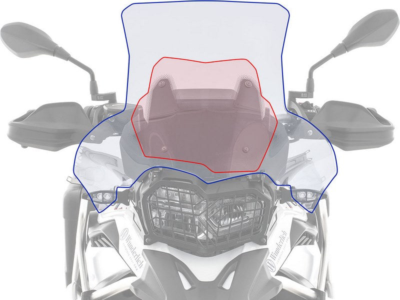 Wunderlich Windscreen»EXTREME« - Carrier short (115mm) - smoked grey | 20230-405