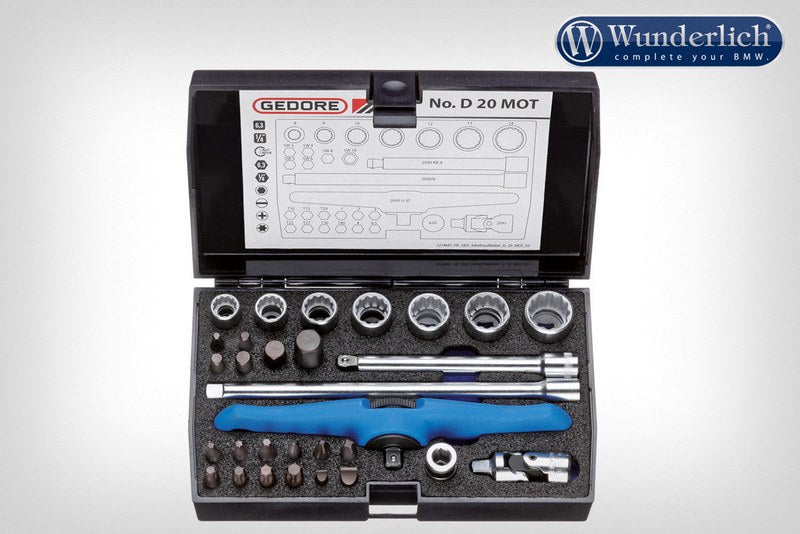 Wunderlich Gedore tool kit 1/4 30-piece - black | 21380-000