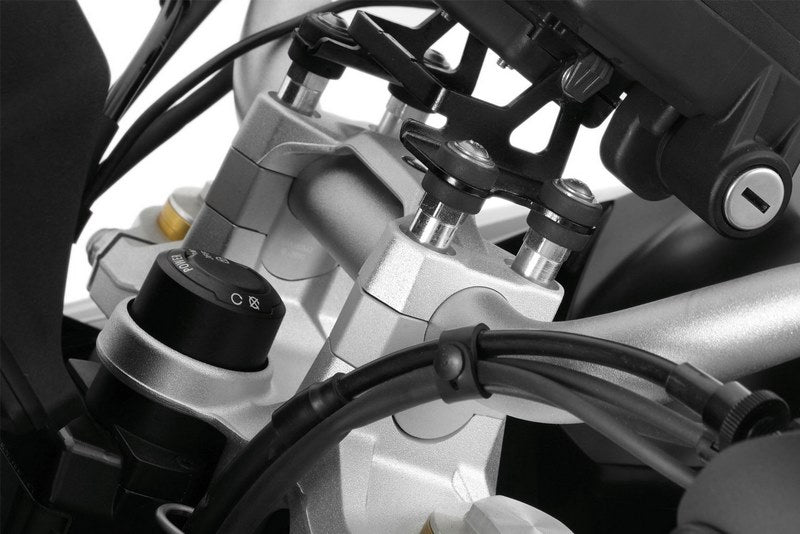 Wunderlich / ワンダーリッヒ Ergo ハンドルバーライザー For Models With Bmw Sat Nav - シルバー | 25800-201