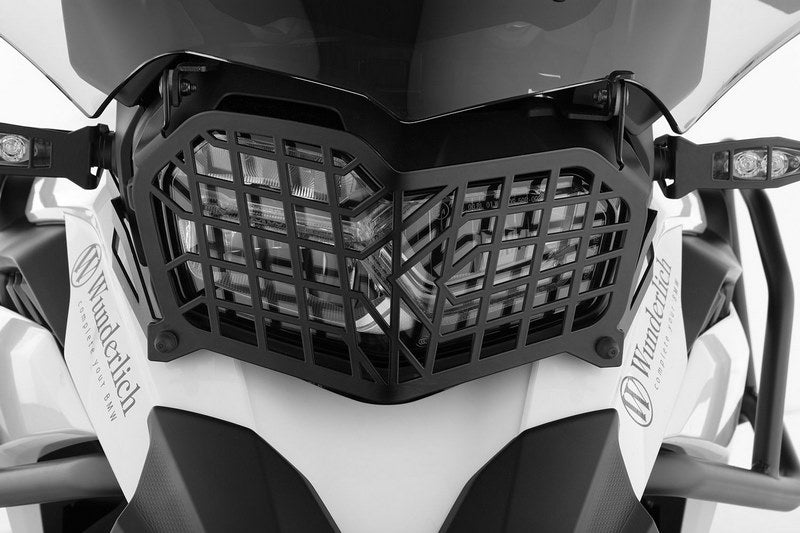 Wunderlich / ワンダーリッヒ foldable headlight protection grille - With screen reinforcement bracket - black | 25851-202