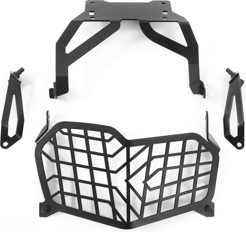 Wunderlich / ワンダーリッヒ foldable headlight protection grille - With screen reinforcement bracket - black | 25851-202