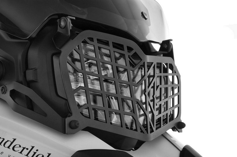 Wunderlich / ワンダーリッヒ foldable headlight protection grille - With screen reinforcement bracket - black | 25851-202