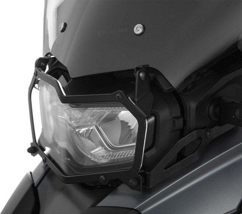 Wunderlich / ワンダーリッヒ Headlight protector foldable »CLEAR« - With screen reinforcement bracket - black | 25851-302