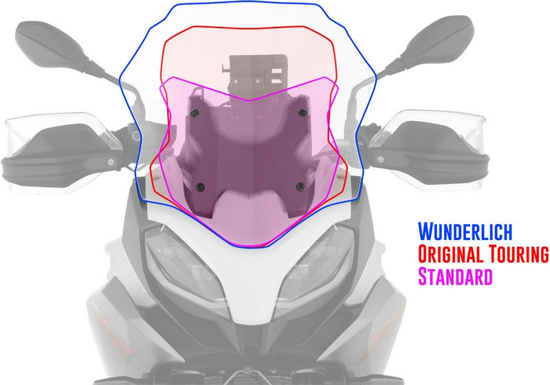 Wunderlich Wunderlich»MARATHON« windshield - smoked grey | 30742-006