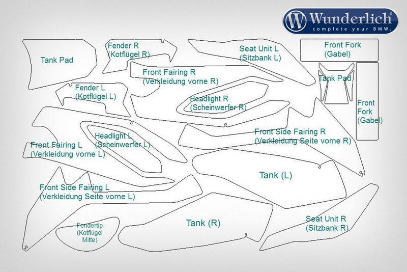 Wunderlich Complete paint protection set»VENTURESHIELD« - clear | 33160-400