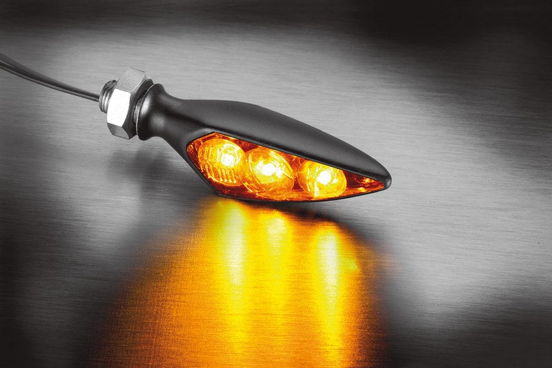 Wunderlich / ワンダーリッヒ indicator bracket incl. Kellermann Rhombus S Dark indicator - Set - black | 38983-012