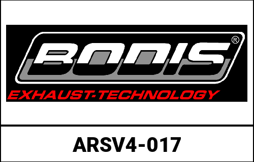 Bodis（ボディス） V4-M  Slip-On  Stainless Steel Black for APRILIA Tuono V4 (2017-2019) | ARSV4-017