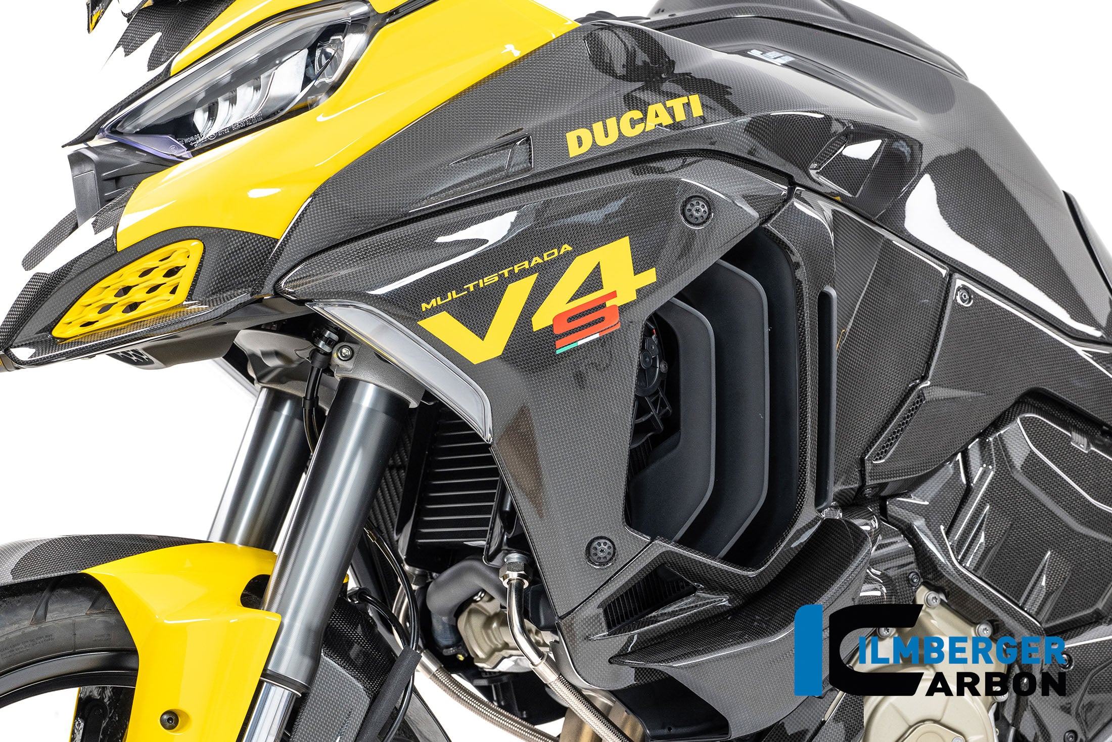 Ilmberger Carbon / イルムバーガー 左側フェアリング（カーボン・グロス仕上げ） Ducati Multistrada V4 2025年モデル | CG.VEL.037.MTS25