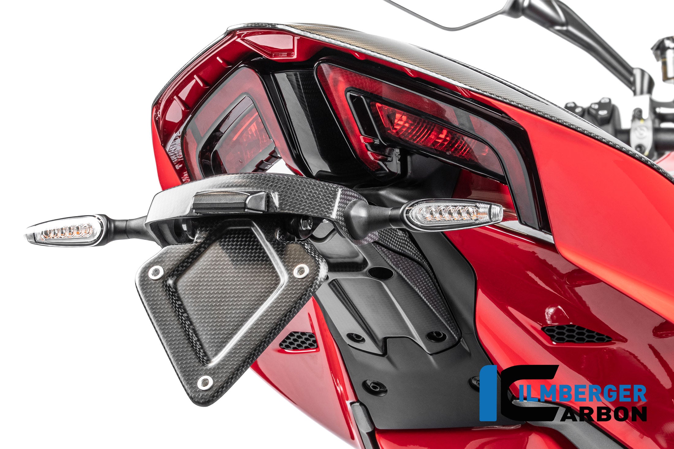 Ilmberger Carbon / イルムバーガー ナンバープレートホルダー カーボングロス パニガーレ V4 2025 | CG.NHO.009.V4P24