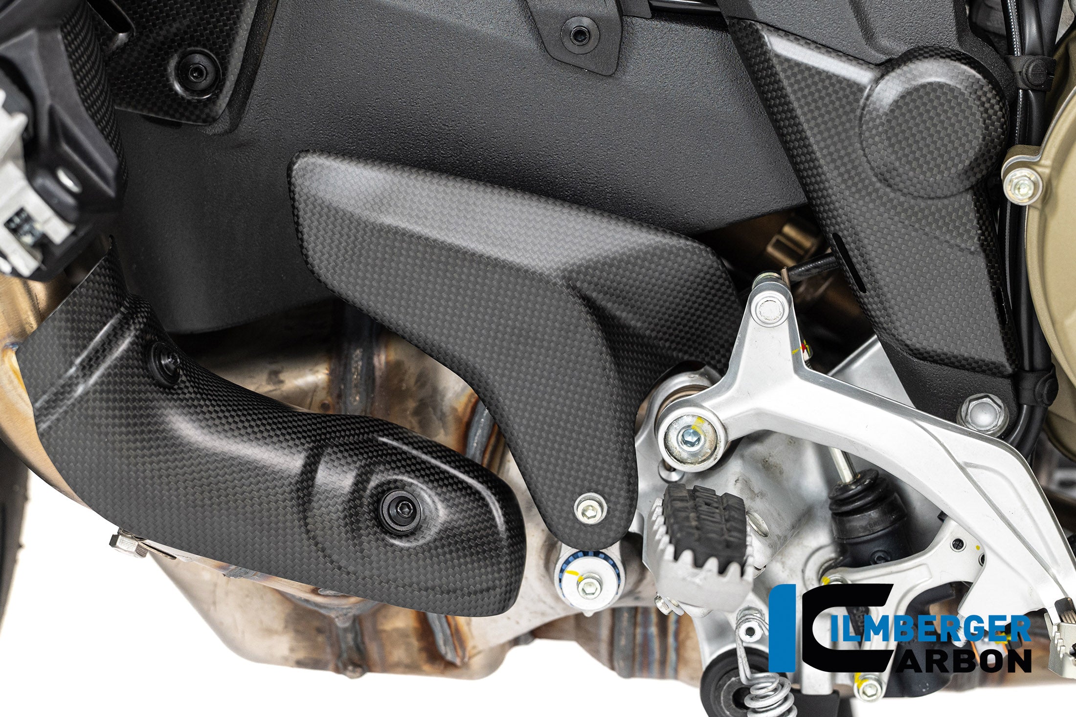 Ilmberger Carbon / イルムバーガー 右側ヒールプロテクター（カーボンマット仕上げ） Ducati Multistrada V4 2025年モデル | CM.FSR.004.MTS25
