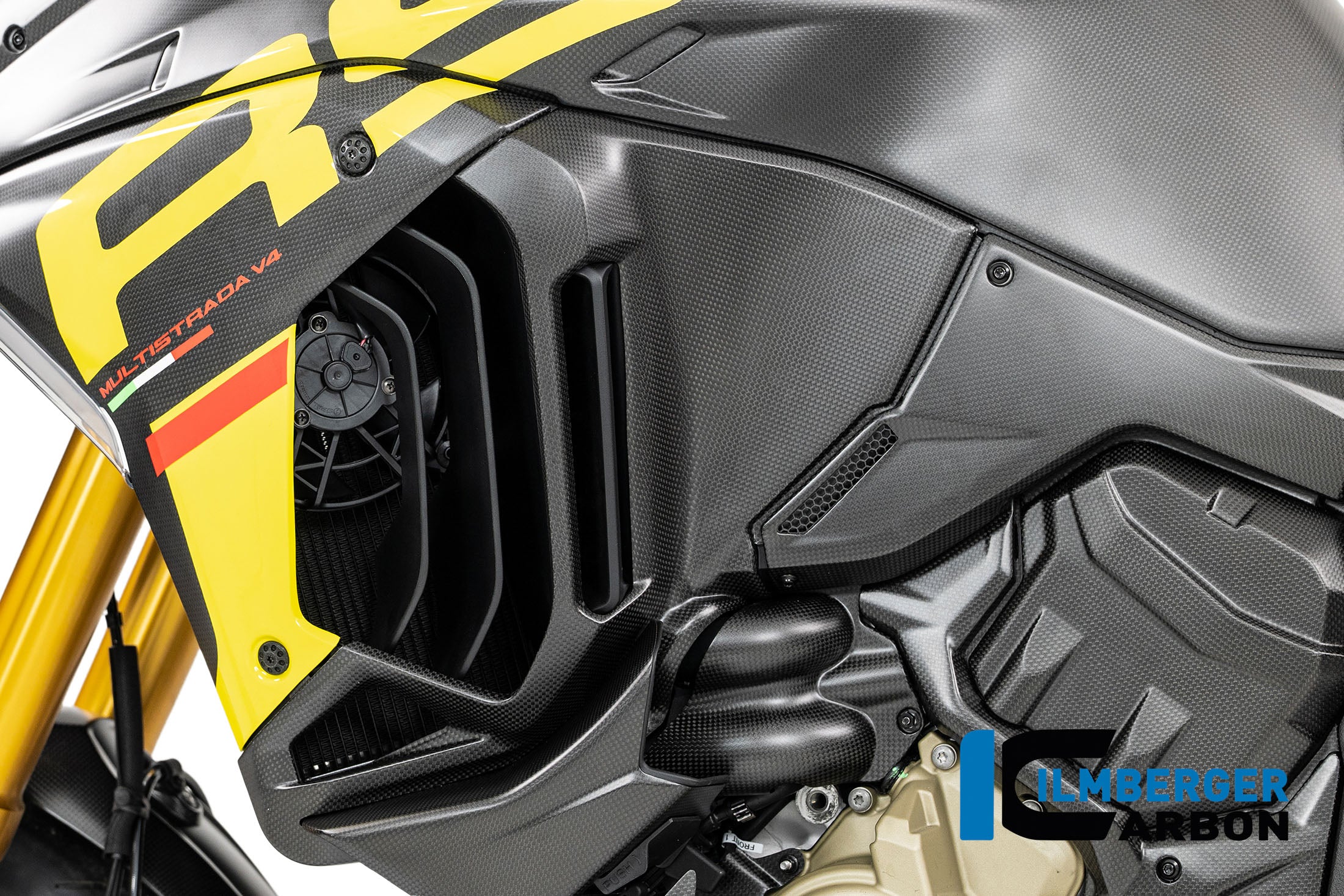 Ilmberger Carbon / イルムバーガー 左側フェアリング（カーボン・マット仕上げ） Ducati Multistrada V4 2025年モデル | CM.SDL.009.MTS25