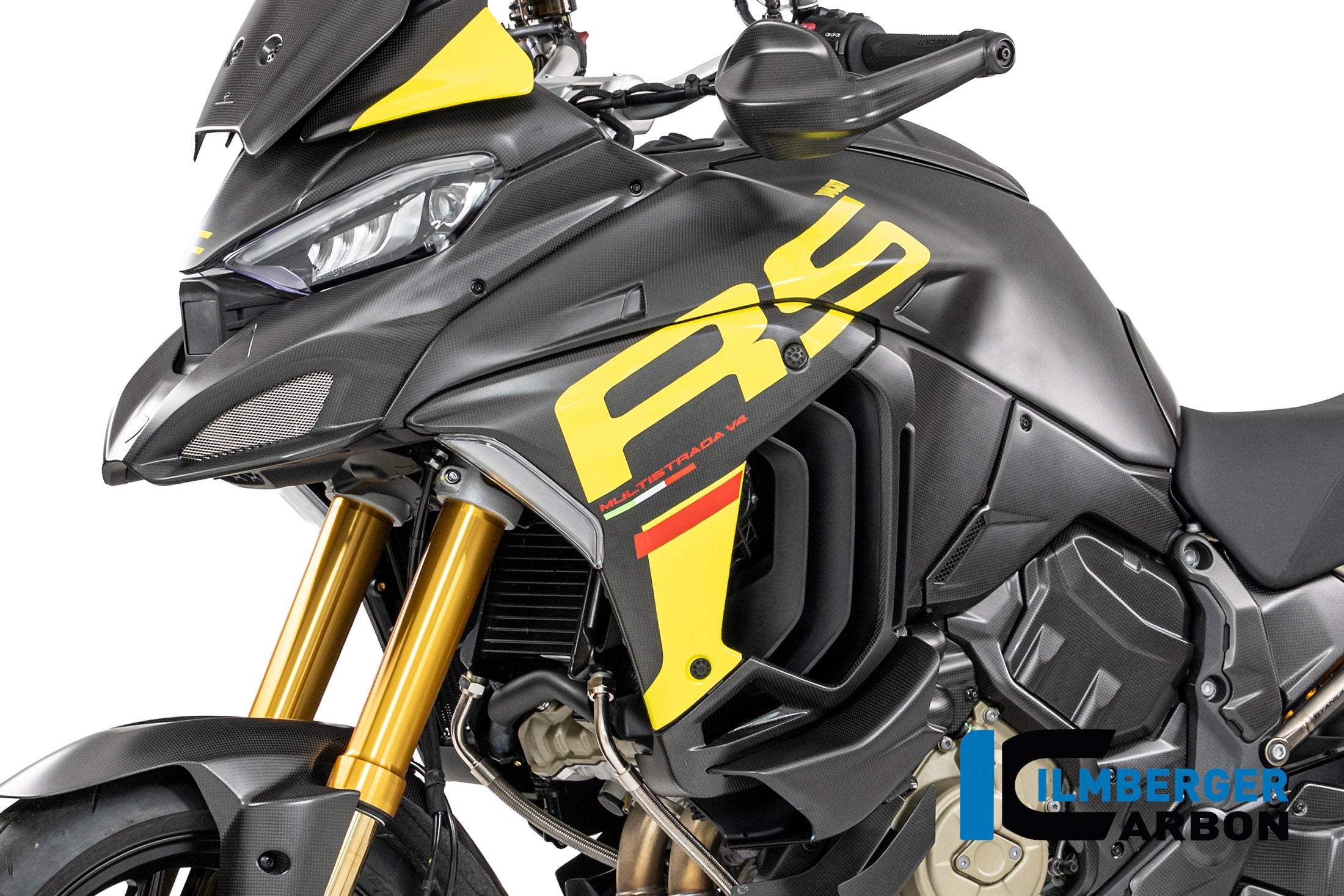 Ilmberger Carbon / イルムバーガー 左側フェアリング（カーボン・マット仕上げ） Ducati Multistrada V4 2025年モデル | CM.VEL.037.MTS25