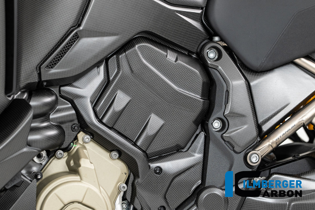 Ilmberger Carbon / イルムバーガー シリンダーヘッドカバー（左側） カーボンマット Ducati Multistrada V4 2025 | CM.ZAL.014.MTS25