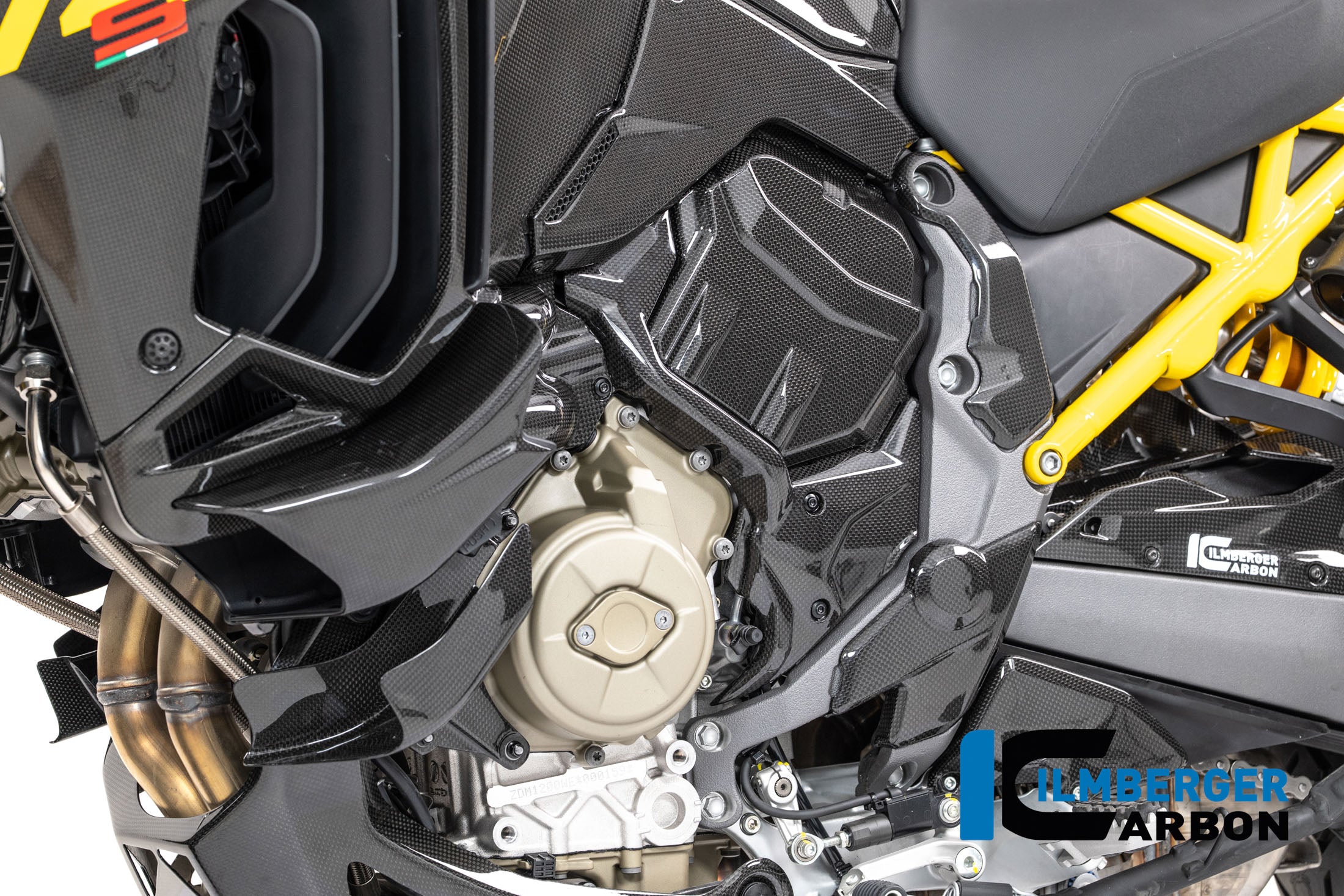 Ilmberger Carbon / イルムバーガー フレームカバー（左側） カーボン グロス Ducati Multistrada V4 2025 | CG.RAL.006.MTS25