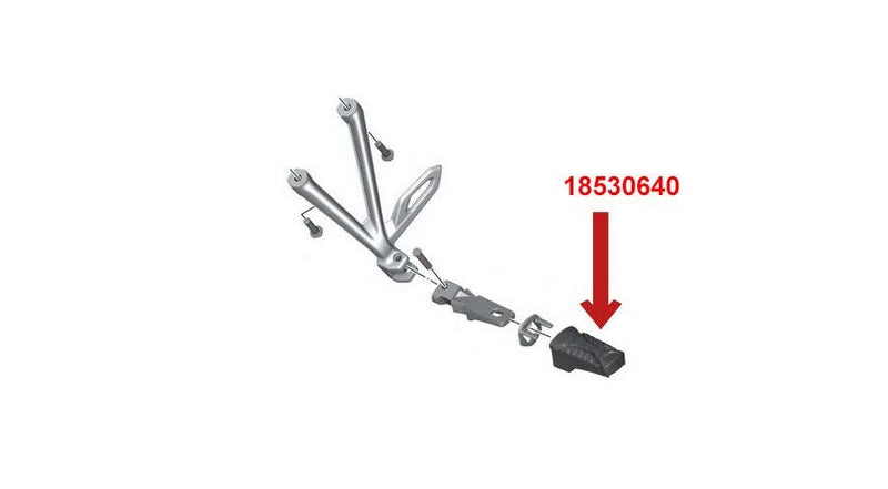 Hornig / ホーニグ ピン Foot-peg rubber (passenger) for BMW R 1200 GS LC (2013-2018) & R 1200 GS Adventure LC (2014-2018) | 18530640