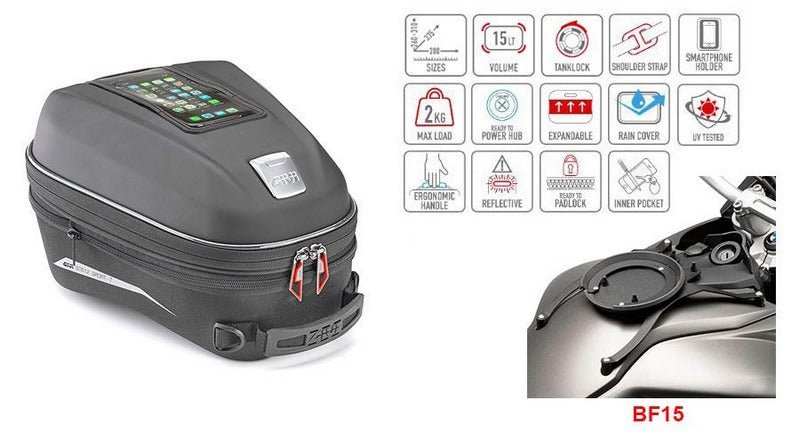 Hornig / ホーニグ ピン Tankbag ST612 for F650GS (08-)  F700GS  F800GS & F800GS Adventure | ST612