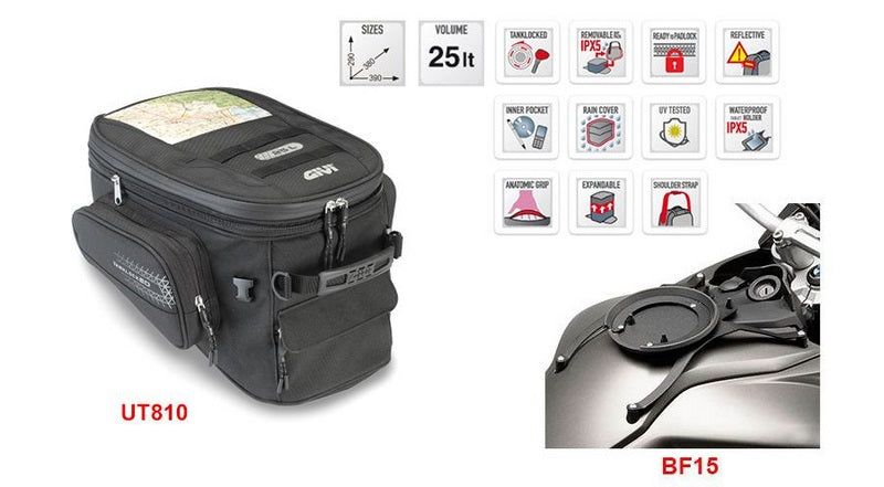 Hornig / ホーニグ ピン Tankbag UT810 with lock for BMW F650GS (08-12)  F700GS & F800GS | UT810
