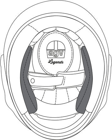 AGV / エージーブイ チークバッド X101 ブラック | 20KIT77002-001