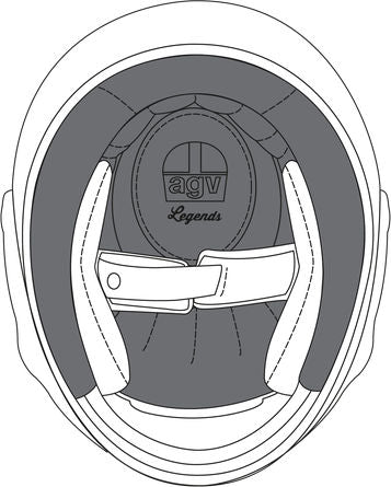 AGV / エージーブイ CROWN パッド X101 ブラック | 20KIT77003-001