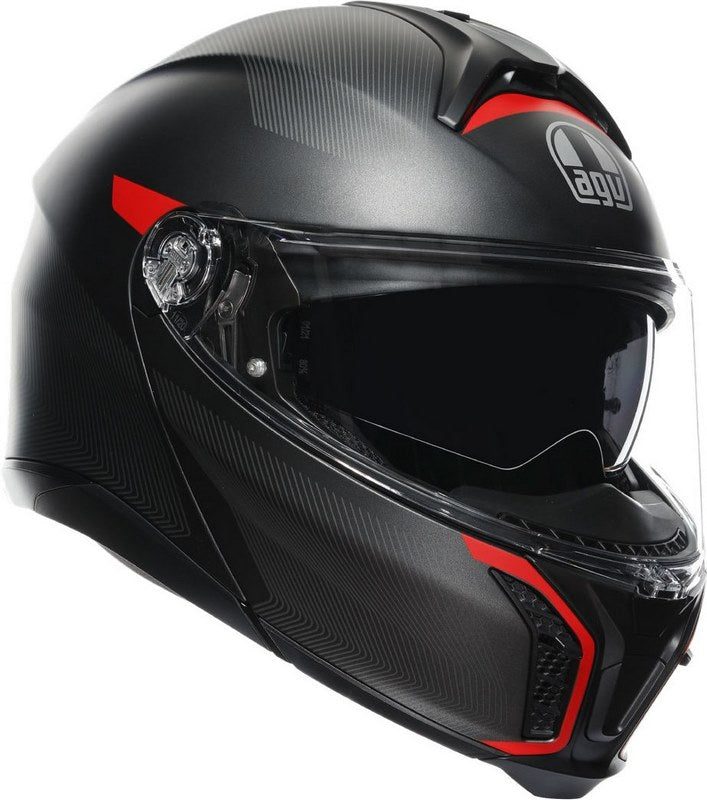 AGV / エージーブ TOURMODULAR E2206 MULTI MPLK  FREQUENCY MATT GUNMETAL/RED | 211251E2OY-005