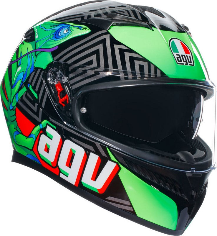 AGV / エージーブ K3 E2206 MPLK KAMALEON BLACK/RED/GREEN | 2118381001013011