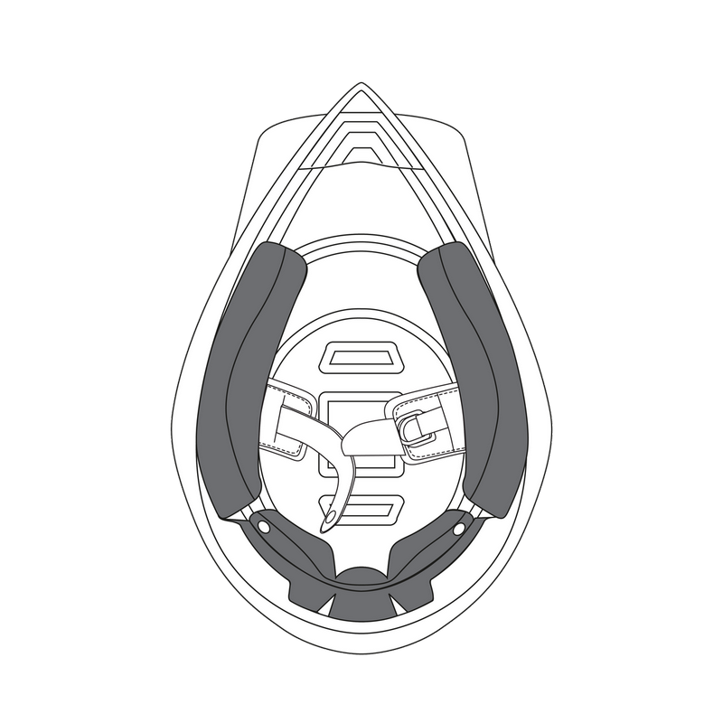 AGV / エージーブイ チークパッド AX-8 EVO (XS) ブラック | 21KIT75120-008