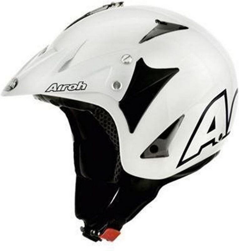 AIROH トライアル ヘルメット エバーグリーン、ホワイト | EC38