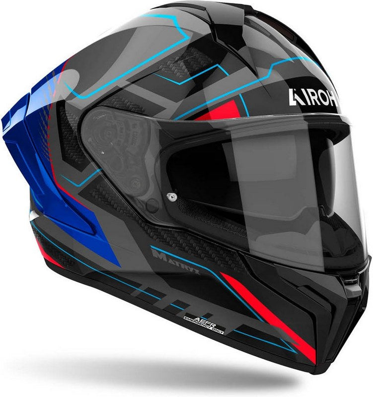 AIROH ヘルメット マトリックス ロケット、ブルー | MXRK18