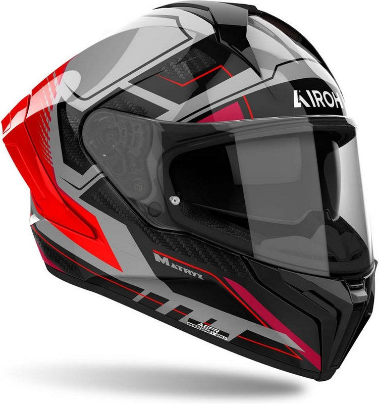 AIROH ヘルメット マトリックス ロケット、レッド | MXRK55