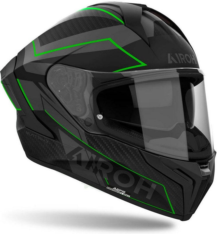 AIROH ヘルメット マトリックス センティネル、グリーン | MXSE33