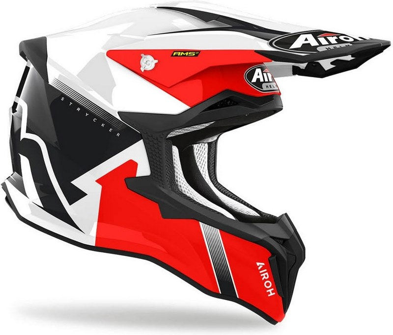 AIROH ヘルメット ストライカー ブレイザー、レッド グロス | STBL55