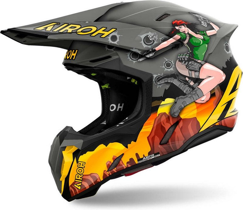 AIROH モトクロス ヘルメット ツイスト 3 アドベンチャー、マット | TW3AD35