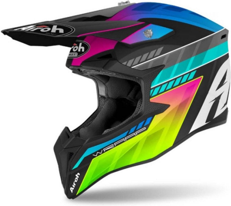 AIROH モトクロス ヘルメット Wraap プリズム、プリズム マット | WRPRI54