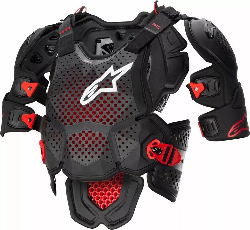 Alpinestars / アルパインスターズ A-10 v2 フルチェストガード ブラック  レッド | 6700523-1431