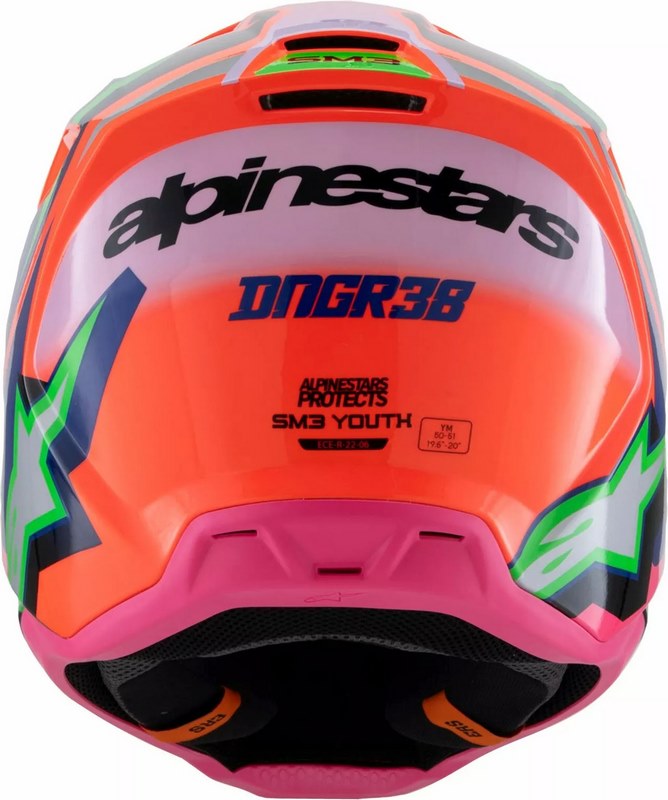 Alpinestars / アルパインスターズ ユース用 S-M3 Deegan ヘルメット オレンジ  ピンク  パープル | 8301525-433
