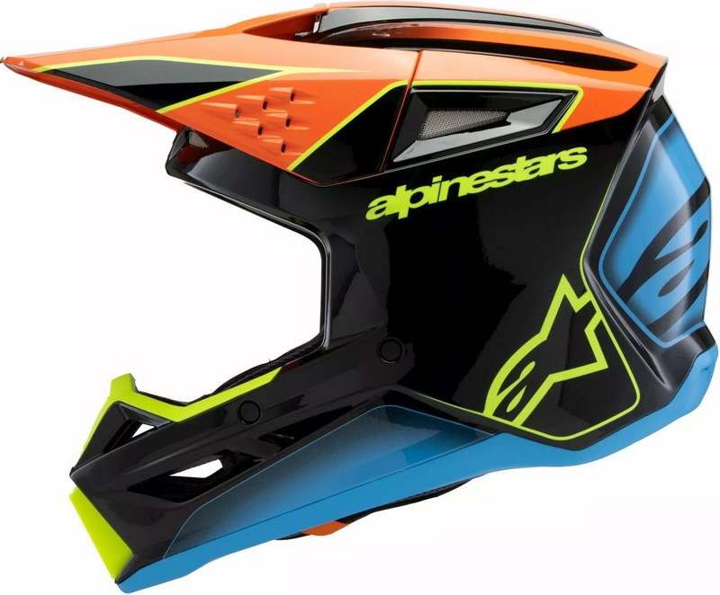 Alpinestars / アルパインスターズ ユース用 S-M3 Fray ヘルメット ブラック  ブルー  オレンジ  イエロー | 8301725-1455